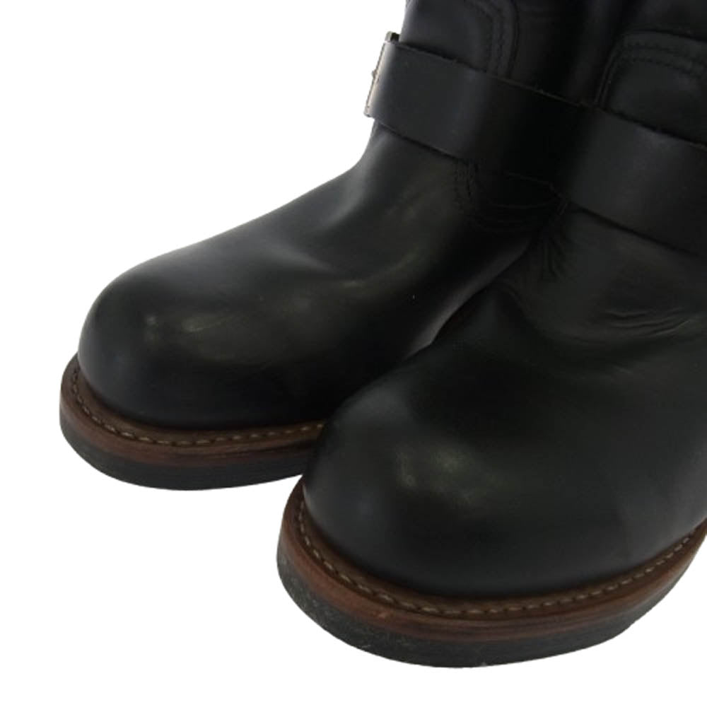 RED WING レッドウィング ENGINEER BOOTS エンジニア ブーツ スチールトゥ ブラック系 US6.5D【中古】