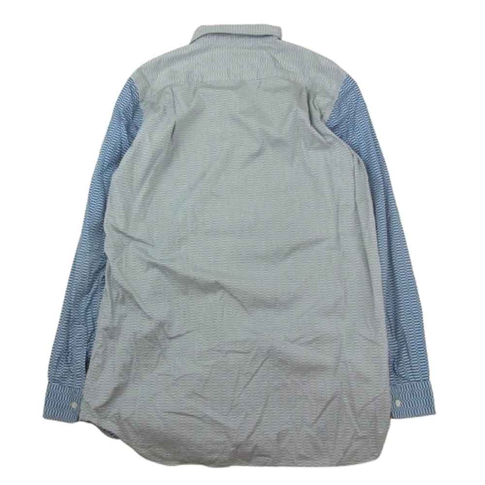 COMME des GARCONS コムデギャルソン SHIRT シャツ フランス製 マルチブロックチェック 長袖 レギュラーカラー シャツ ブルー系 M【中古】