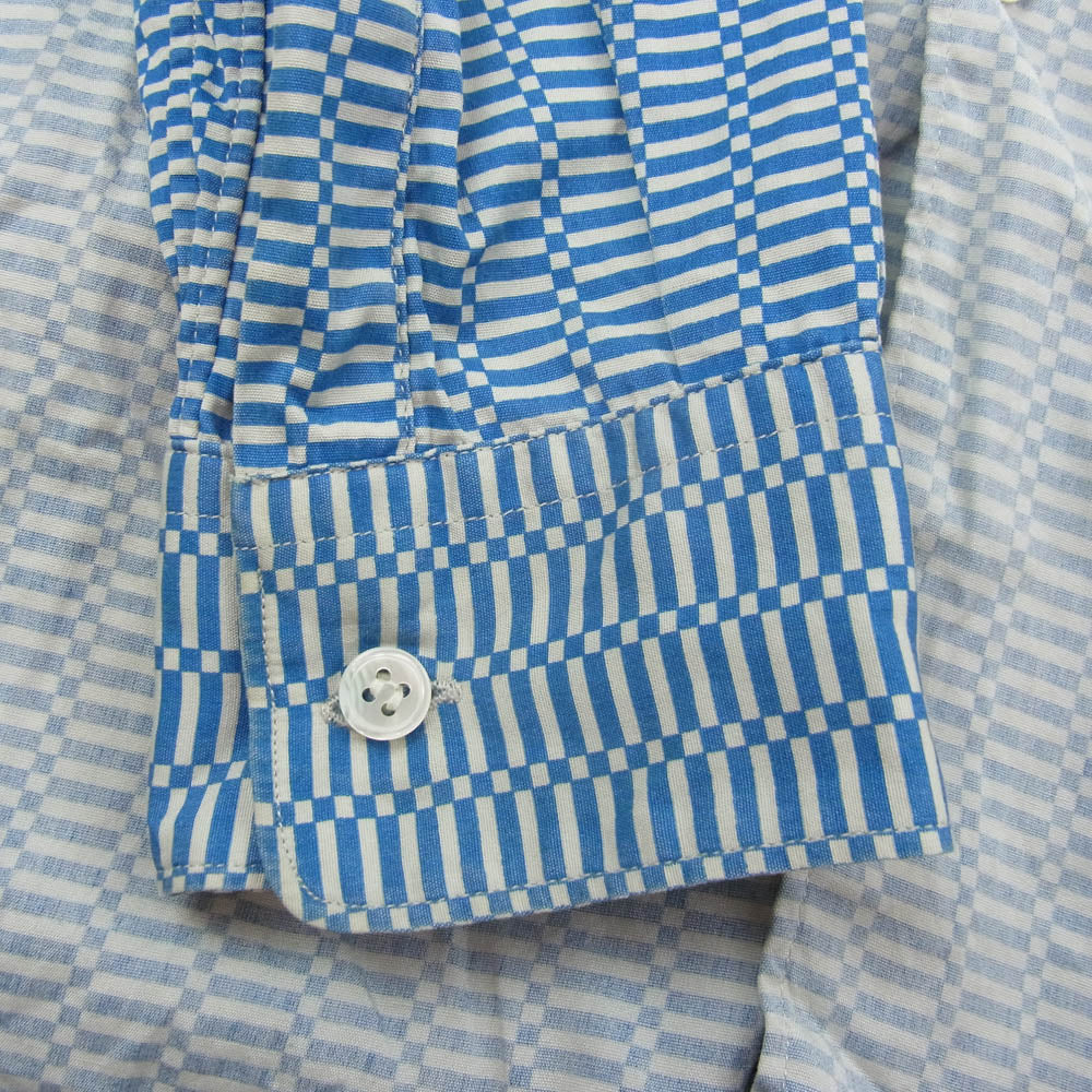 COMME des GARCONS コムデギャルソン SHIRT シャツ フランス製 マルチブロックチェック 長袖 レギュラーカラー シャツ ブルー系 M【中古】