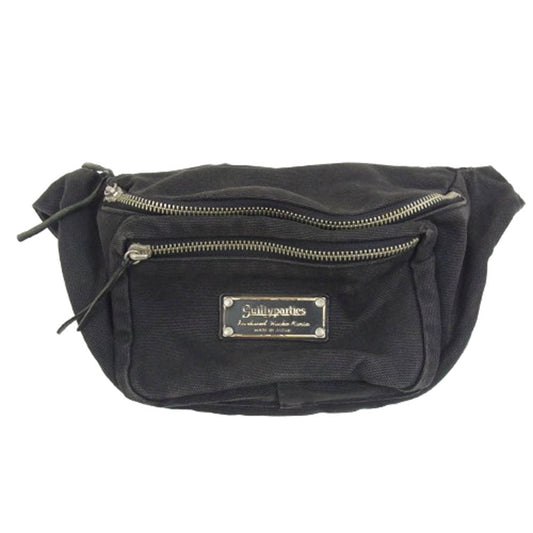 WACKO MARIA ワコマリア × PORTER ポーター WASHED CANVAS WAIST BAG キャンバス ウエスト バッグ ブラック系【中古】
