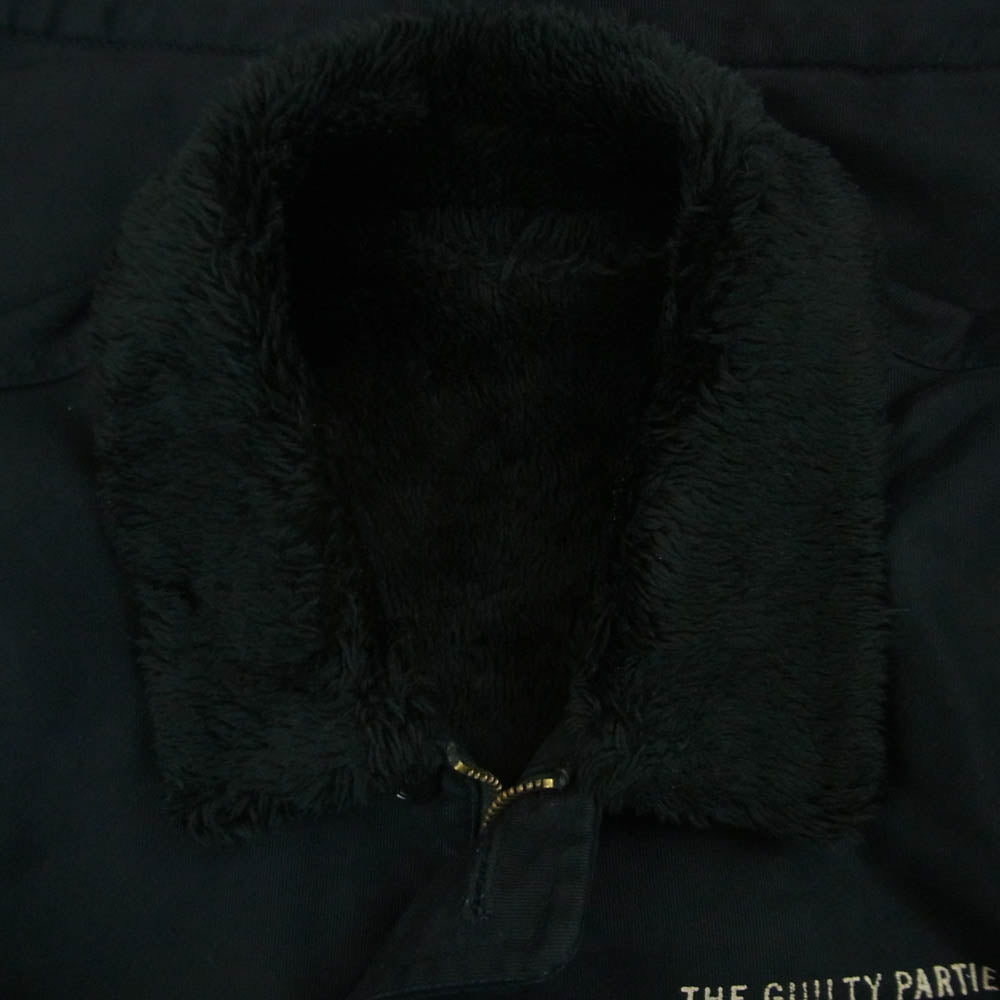 WACKO MARIA ワコマリア N-1 デッキ 胸プリント 裏ボア ミリタリー ジャケット 日本製 ブラック系 S【中古】