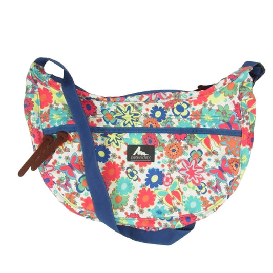 GREGORY グレゴリー フラワー総柄 花柄 キャンバス ワンショルダーバッグ クロスボディバッグ マルチカラー系【中古】