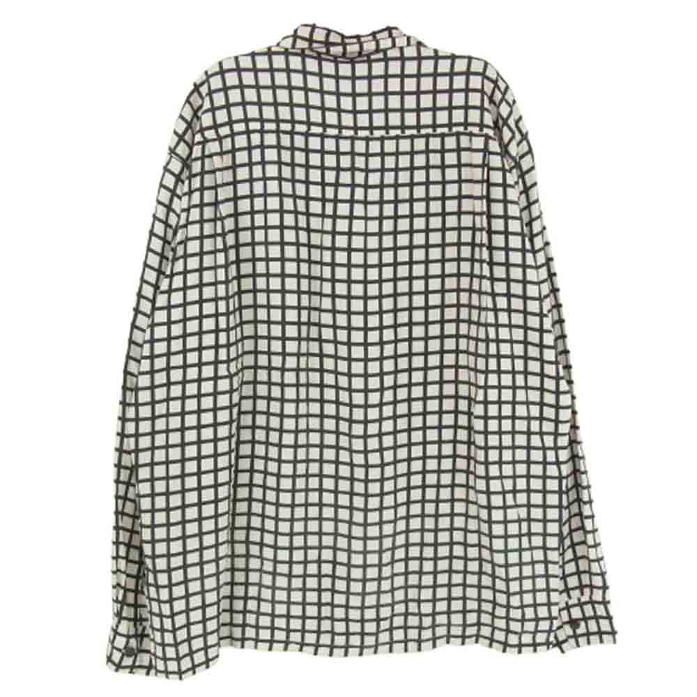 スターオブハリウッド SH28125 オープンカラー チェック 長袖 シャツ ブラック系 ホワイト系 L【中古】