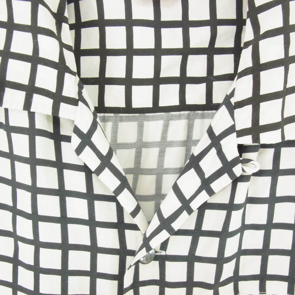 スターオブハリウッド SH28125 オープンカラー チェック 長袖 シャツ ブラック系 ホワイト系 L【中古】