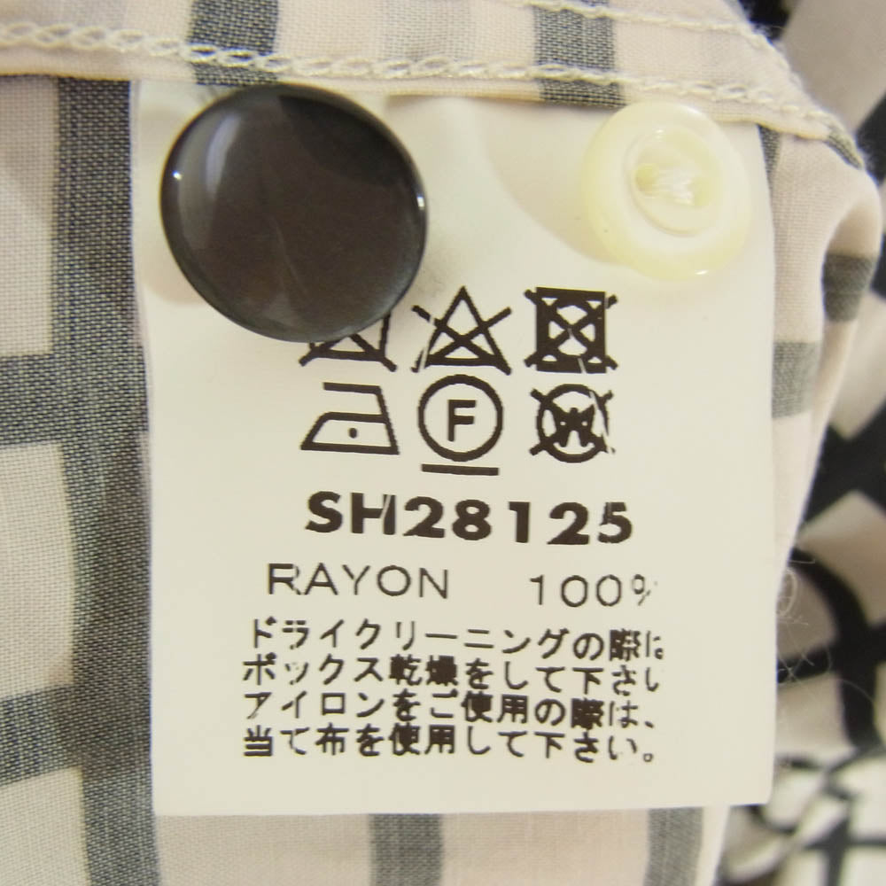 スターオブハリウッド SH28125 オープンカラー チェック 長袖 シャツ ブラック系 ホワイト系 L【中古】