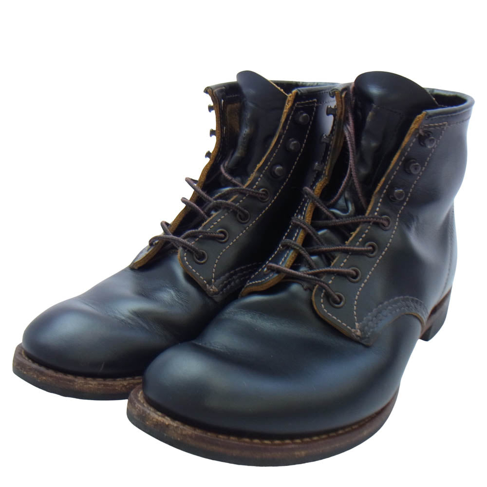 RED WING レッドウィング 9060 Beckman Flatbox 茶芯 ベックマン フラットボックス ブーツ ブラッククロンダイク ブラック系 US8D【中古】