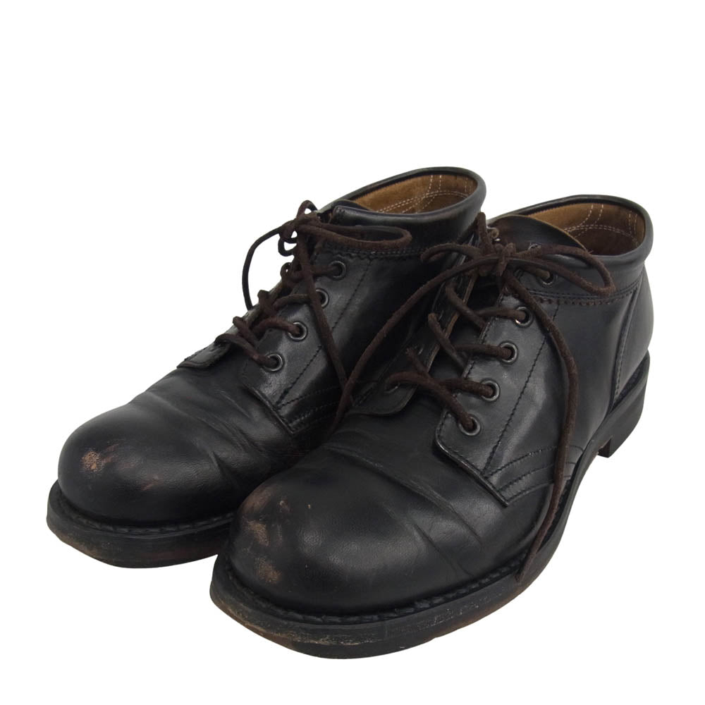 ROLLING DUB TRIO ローリングダブトリオ RDT-A01 COUPEN ALL BLACK HORSE コペン ミッドカット ワーク ブーツ ブラック ホースハイド ブラック系 25cm【中古】