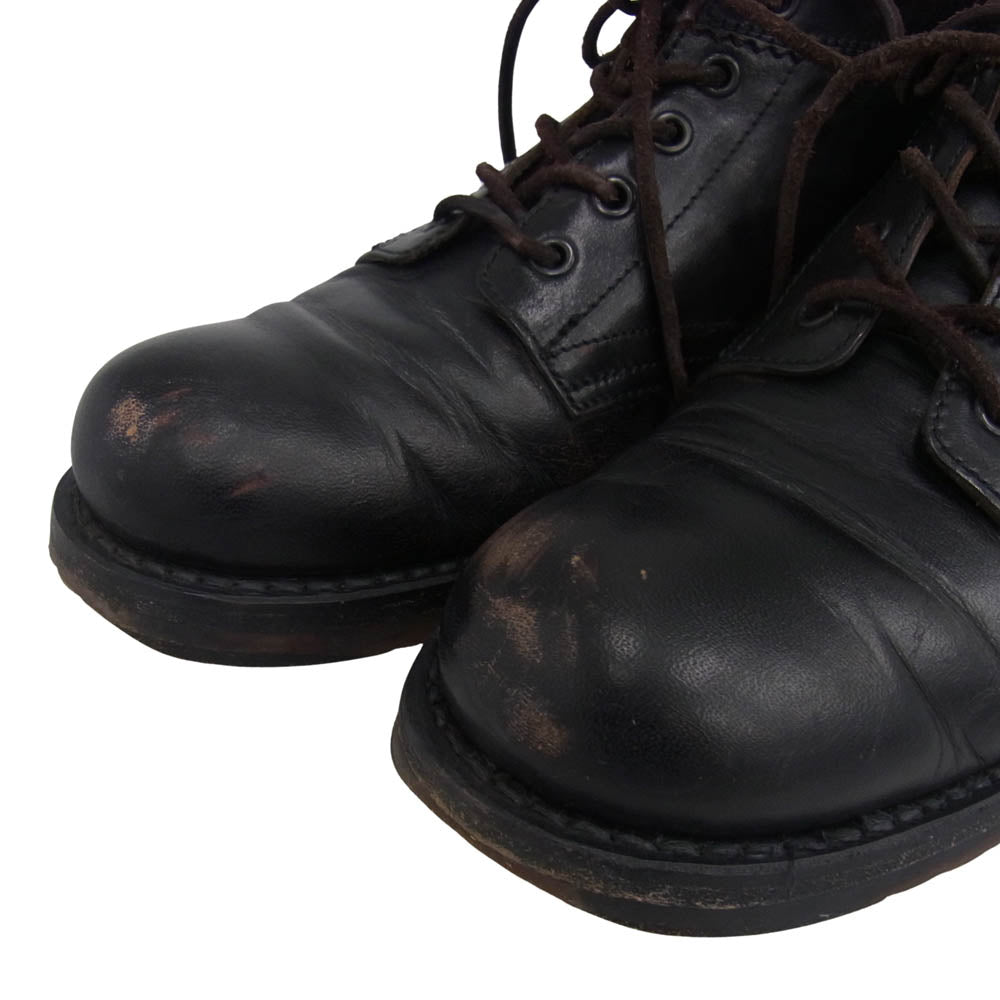 ROLLING DUB TRIO ローリングダブトリオ RDT-A01 COUPEN ALL BLACK HORSE コペン ミッドカット ワーク ブーツ ブラック ホースハイド ブラック系 25cm【中古】