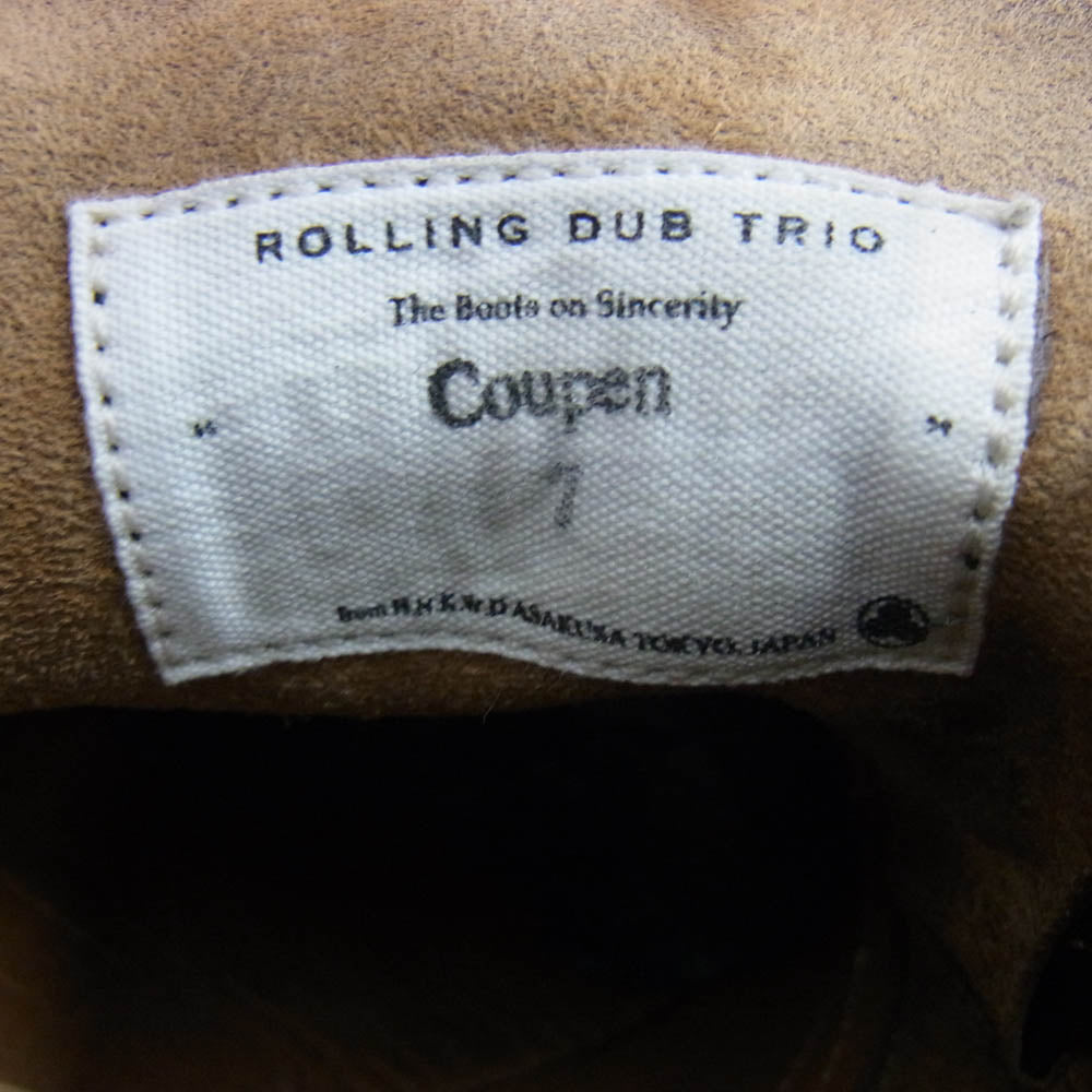 ROLLING DUB TRIO ローリングダブトリオ RDT-A01 COUPEN ALL BLACK HORSE コペン ミッドカット ワーク ブーツ ブラック ホースハイド ブラック系 25cm【中古】