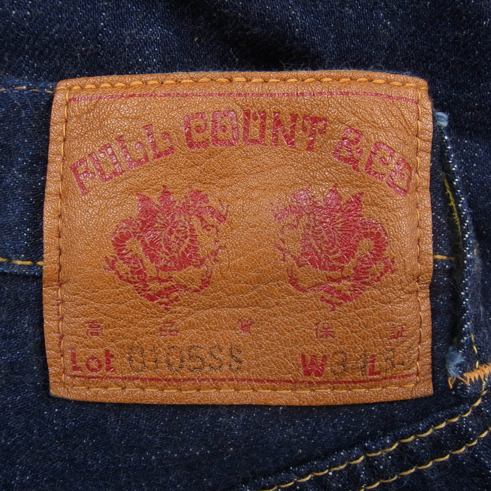 FULLCOUNT フルカウント 0105SS Wide Denim Super Smooth 11.5oz スーパースムース ワイドデニムパンツ インディゴブルー系 34【中古】