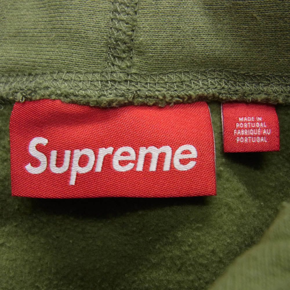 Supreme シュプリーム 25SS Reverse Hooded Sweatshirt リバースフーデッドスウェットシャツ プルオーバーパーカー カーキ系 M【中古】