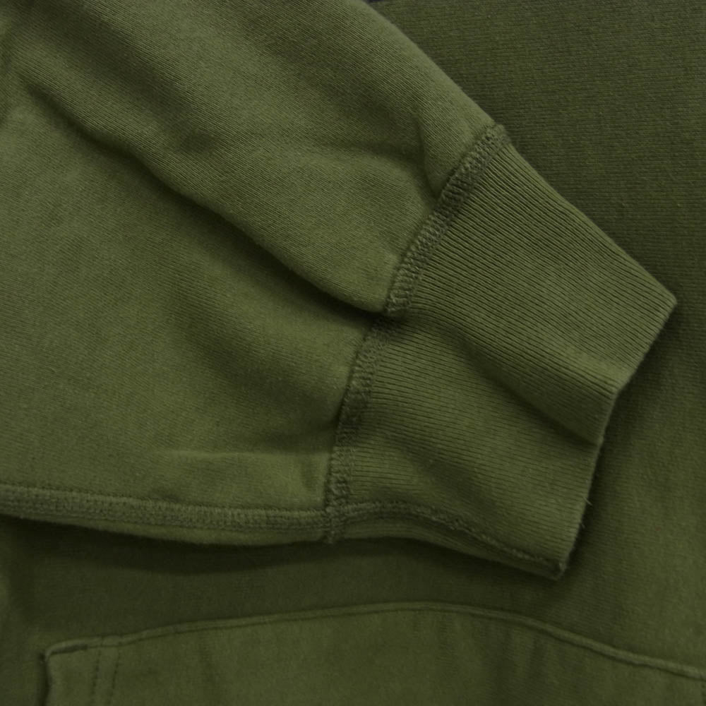 Supreme シュプリーム 25SS Reverse Hooded Sweatshirt リバースフーデッドスウェットシャツ プルオーバーパーカー カーキ系 M【中古】