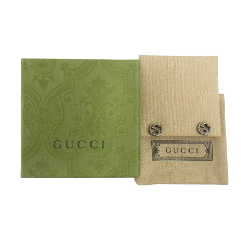 GUCCI グッチ インターロッキングG スタッド ピアス【中古】