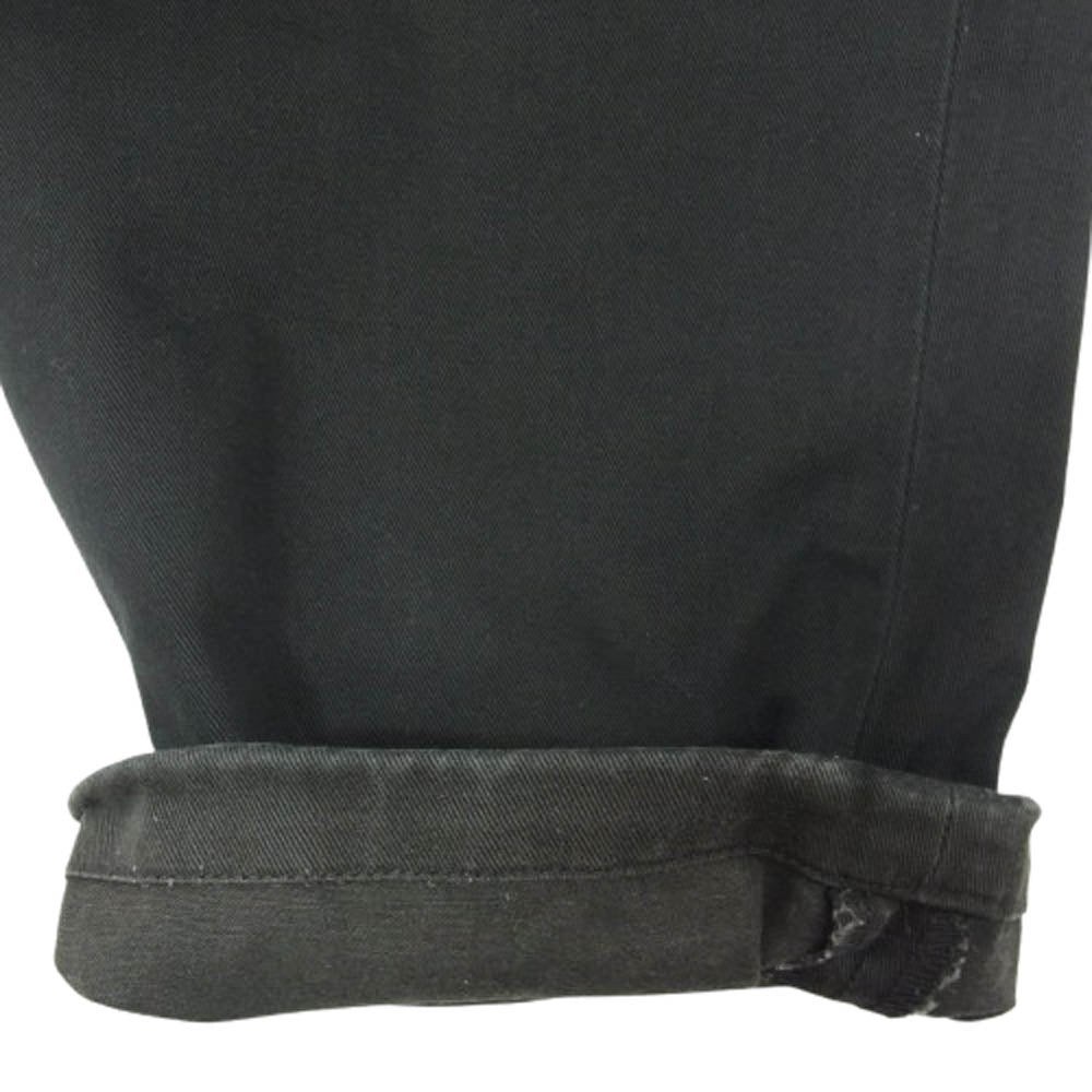 GOD SELECTION XXX ゴッドセレクション GS刺繍 ジップフライ コットン ワークパンツ ブラック系 L【中古】