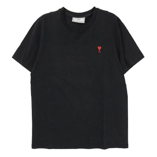 AMI PARIS アミパリス E18J107.71 AMI Alexandre Mattiussi ハートロゴ クルーネック 半袖 Tシャツ ダークネイビー系 L【中古】