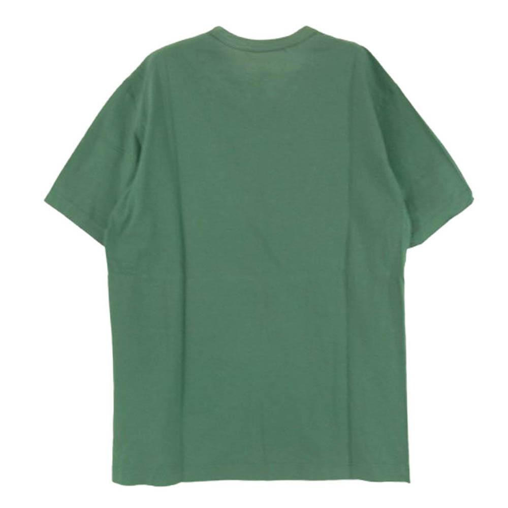 COMME des GARCONS コムデギャルソン 20SS S28121 SHIRT シャツ 胸ロゴプリント クルーネック 半袖 Tシャツ グリーン系 L【中古】