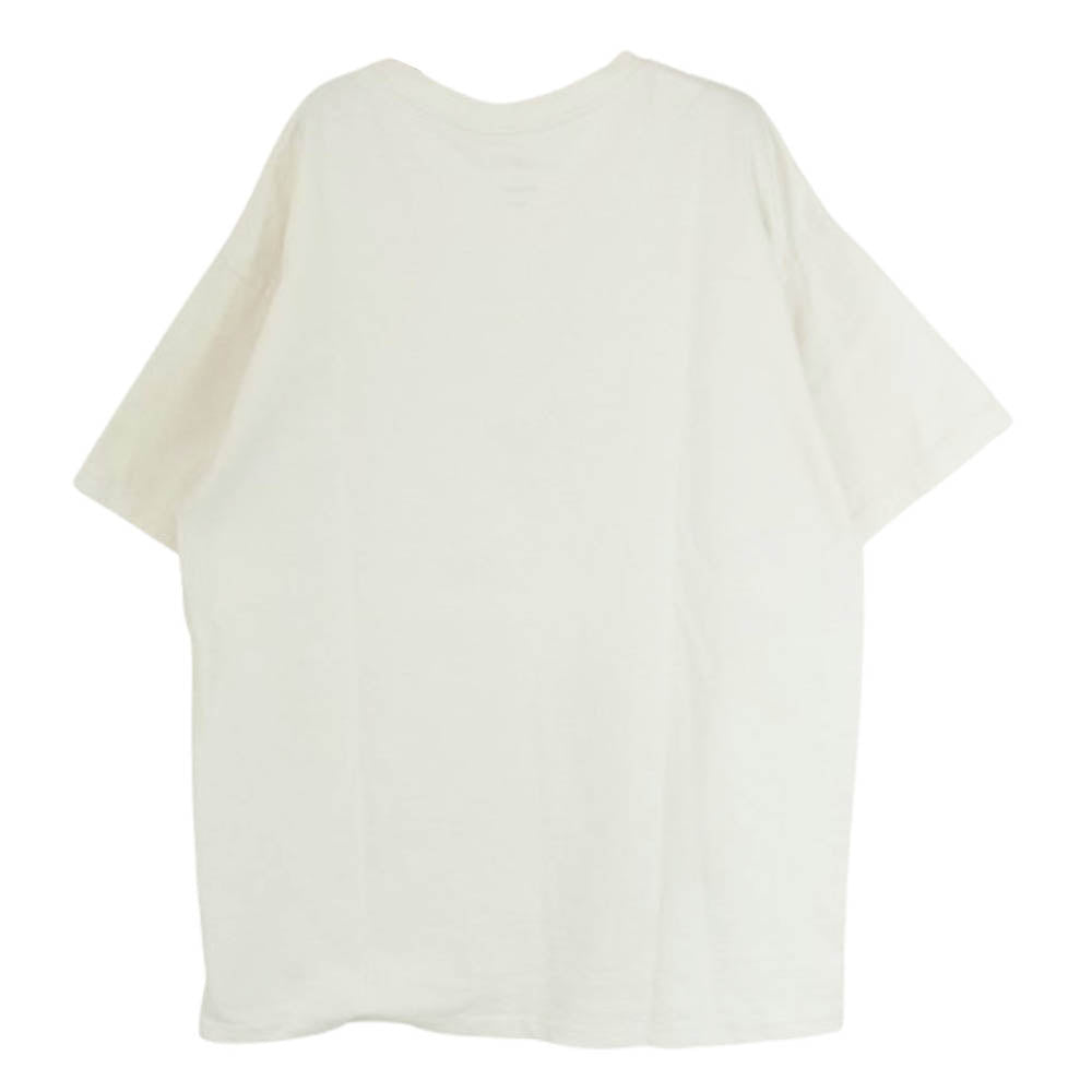 READY MADE レディメイド Travis Scott トラヴィススコット ロゴプリント クルーネック 半袖 Tシャツ ホワイト系 L【中古】