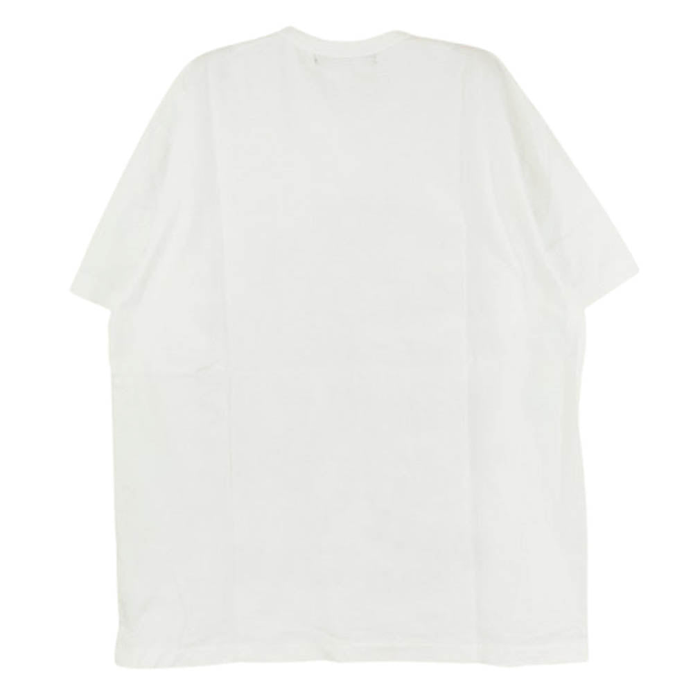 BLACK COMME des GARCONS ブラックコムデギャルソン 24SS 1M-T504 ロゴグラフィックプリント 半袖 Tシャツ ホワイト系 XXL【中古】