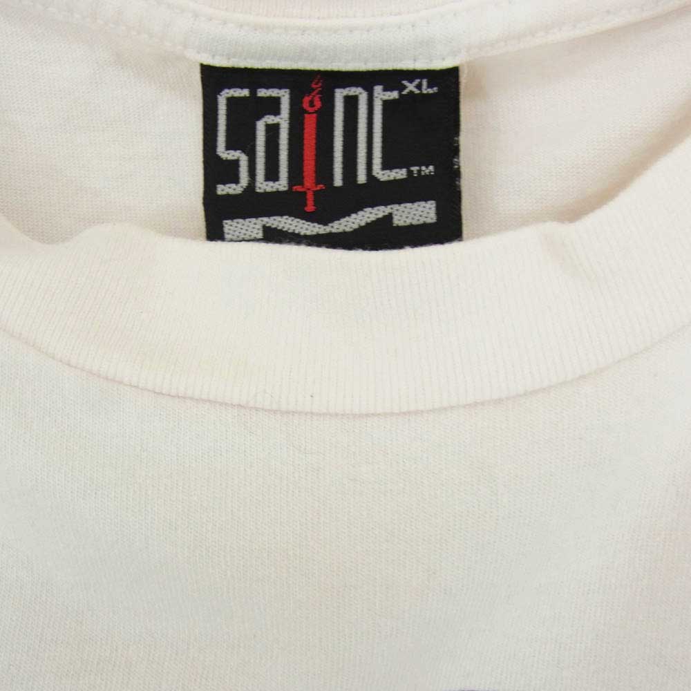 SAINT MICHAEL セントマイケル 20SS SM-S22-0000-001 LOVE TEE ラブプリント クルーネック 半袖 Tシャツ ホワイト系 XL【中古】