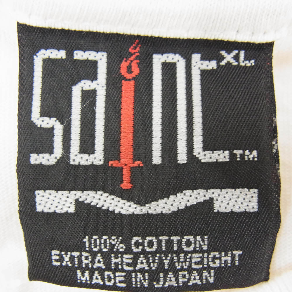 SAINT MICHAEL セントマイケル 20SS SM-S22-0000-001 LOVE TEE ラブプリント クルーネック 半袖 Tシャツ ホワイト系 XL【中古】