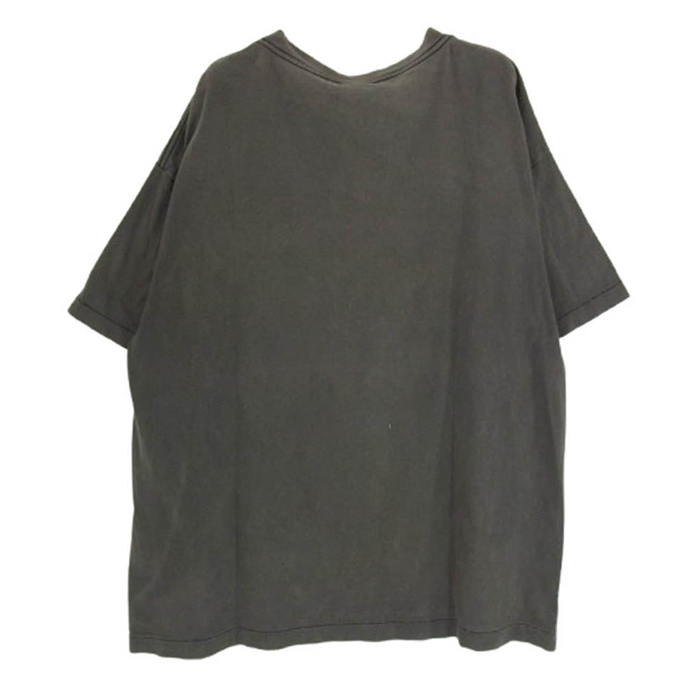 SAINT MICHAEL セントマイケル 23SS SM-S23-0000-011 SS TEE DEATH IS MTHR ヴィンテージ加工 クルーネック 半袖 Tシャツ チャコール系 XL【中古】