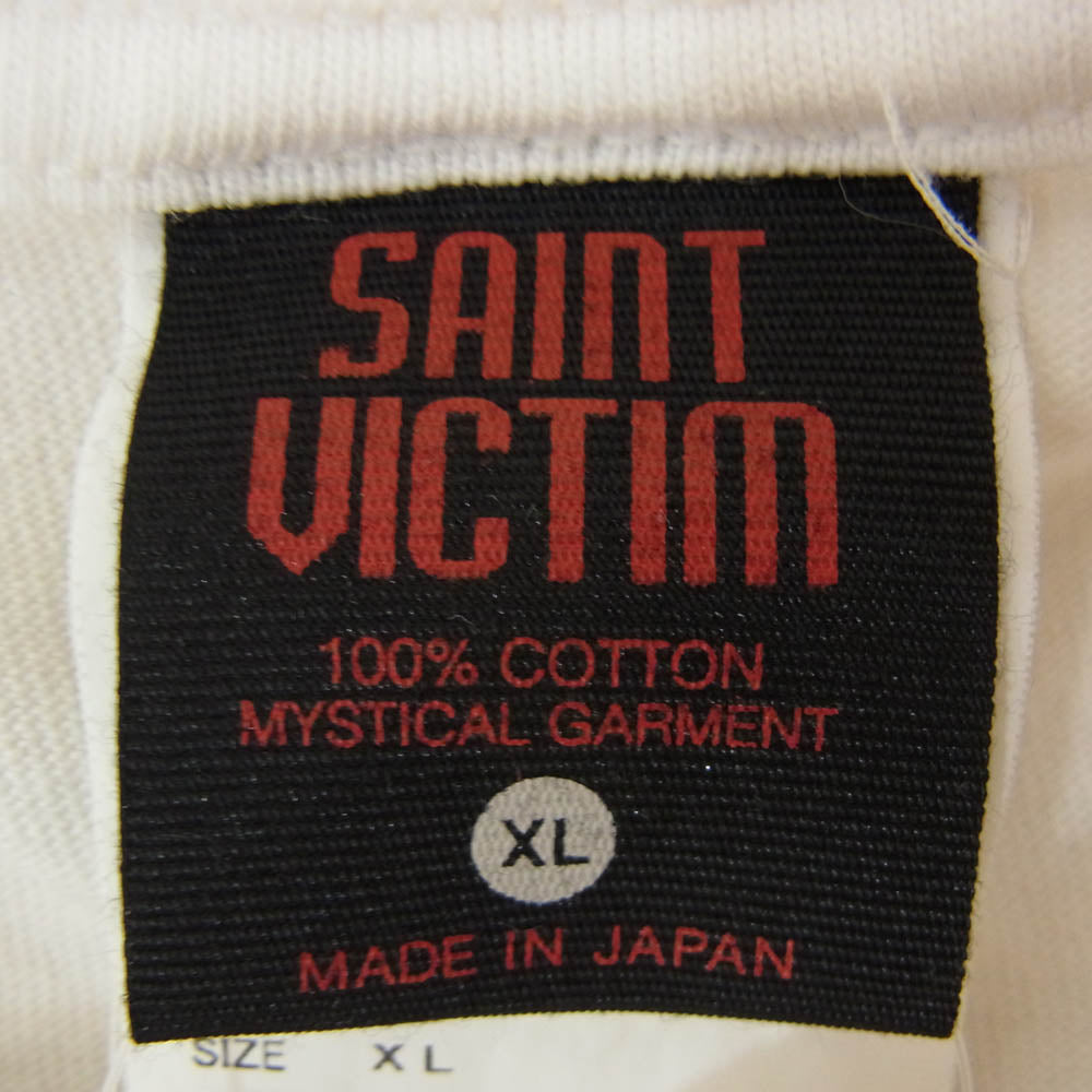SAINT MICHAEL セントマイケル 24SS SM-YS8-0000-C25 EV_SS TEE SHINJI エヴァンゲリオン シンジ クルーネック 半袖 Tシャツ ホワイト系 XL【中古】