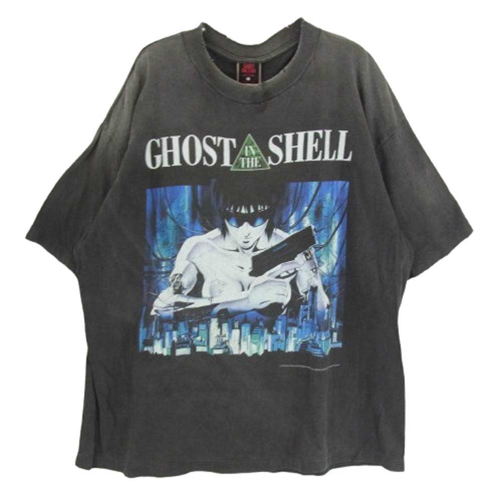 SAINT MICHAEL セントマイケル 24AW SM-YS1-0000-C31 GS_SS TEE / GITS GHOST IN THE SHELL ヴィンテージ加工 攻殻機動隊 プリント 半袖 Tシャツ チャコール系 L【中古】