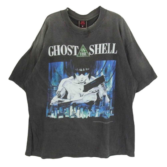 SAINT MICHAEL セントマイケル 24AW SM-YS1-0000-C31 GS_SS TEE / GITS GHOST IN THE SHELL ヴィンテージ加工 攻殻機動隊 プリント 半袖 Tシャツ チャコール系 L【中古】