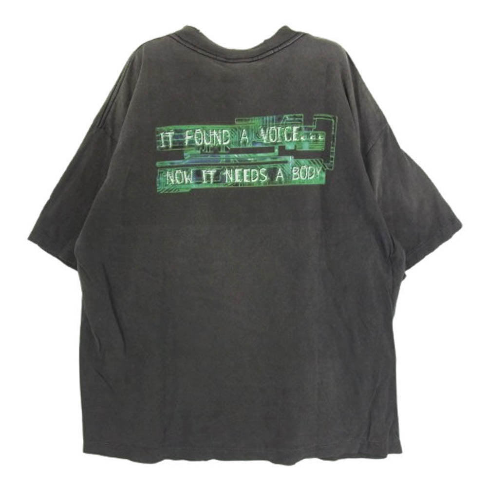 SAINT MICHAEL セントマイケル 24AW SM-YS1-0000-C31 GS_SS TEE / GITS GHOST IN THE SHELL ヴィンテージ加工 攻殻機動隊 プリント 半袖 Tシャツ チャコール系 L【中古】