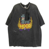 SAINT MICHAEL セントマイケル 25SS SM-HR8-0000-C69 × NEIGHBORHOOD STHD SS TEE HOOD ネイバーフッド ヴィンテージ加工 フロントプリント半袖Tシャツ チャコール系 L【極上美品】【中古】