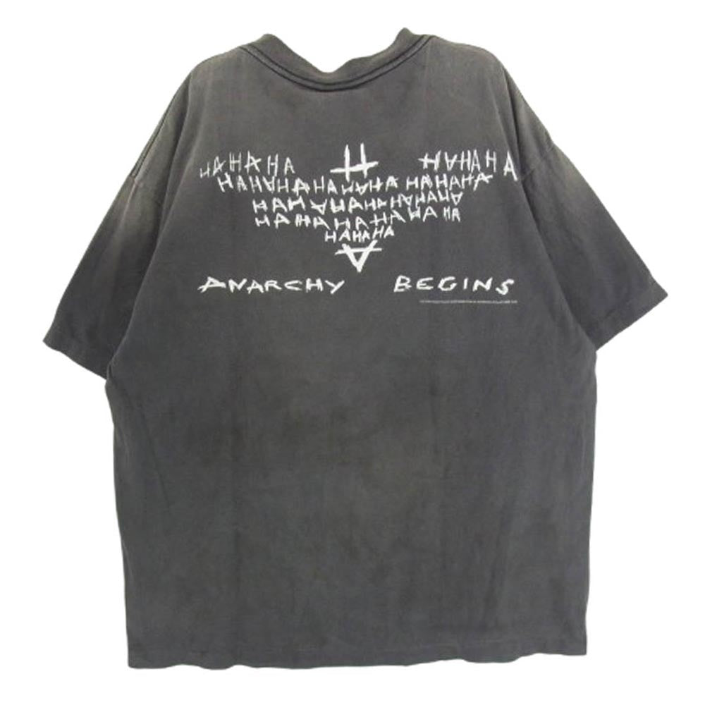 SAINT MICHAEL セントマイケル 25SS SM-HR3-0000-C54 BTM_SS TEE DARKNIGHT ヴィンテージ加工 ダークナイト ジョーカー 半袖 Tシャツ チャコール系 L【美品】【中古】