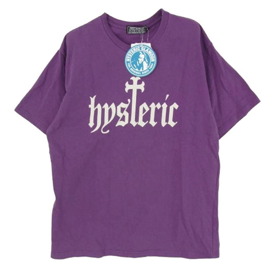 HYSTERIC GLAMOUR ヒステリックグラマー 25AW 02253CT08 SKULL COFFIN スカルコフィン 半袖 Tシャツ パープル系 L【中古】