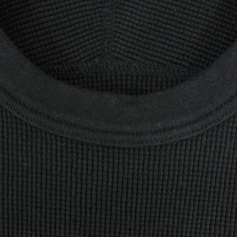 HYSTERIC GLAMOUR ヒステリックグラマー 25AW 02253CT09 BC440 オーバルロゴ ワッフル 半袖 Tシャツ カットソー ブラック系 L【極上美品】【中古】