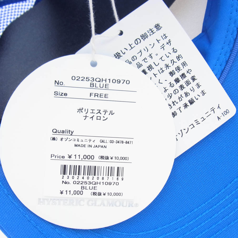 HYSTERIC GLAMOUR ヒステリックグラマー 25AW 02253QH10 × ONE PIECE ワンピース NAMI ナミ メッシュ キャップ ブルー系【新古品】【未使用】【中古】