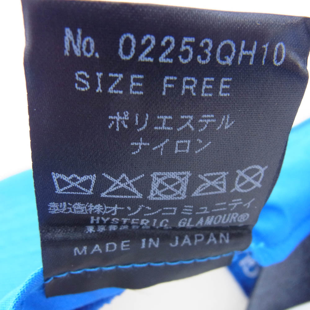 HYSTERIC GLAMOUR ヒステリックグラマー 25AW 02253QH10 × ONE PIECE ワンピース NAMI ナミ メッシュ キャップ ブルー系【新古品】【未使用】【中古】