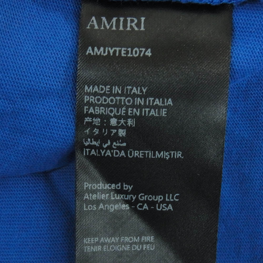 AMIRI アミリ AMJYTE1074 MA CORE LOGO MAロゴプリント コア 半袖 Tシャツ イタリア製 ブルー系 XL【中古】