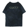 GUCCI グッチ 17AW 493117 X3H43 ACDC T-Shirt ヴィンテージ加工 半袖 Tシャツ イタリア製 ダークグレー系 L【中古】