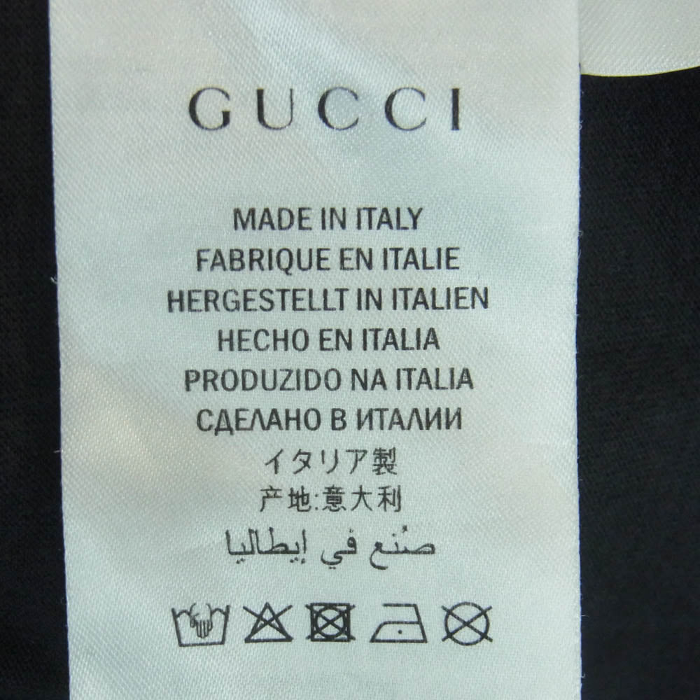 GUCCI グッチ 17AW 493117 X3H43 ACDC T-Shirt ヴィンテージ加工 半袖 Tシャツ イタリア製 ダークグレー系 L【中古】