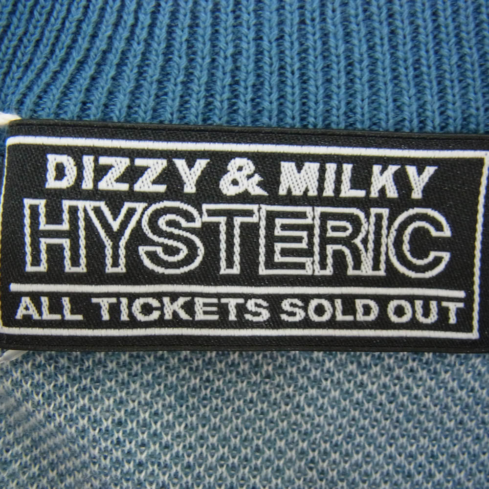 HYSTERIC GLAMOUR ヒステリックグラマー 25AW 02253NS05 DENNIS MORRIS SID VICIOUS デニムモリス シドヴィシャス ジャカード セーター ニット ブルー系 L【新古品】【未使用】【中古】