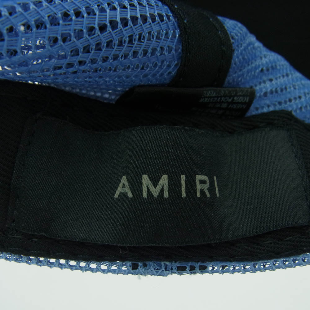 AMIRI アミリ SS23MAH002 MA TRACKER CAP MAロゴ刺繍 メッシュ トラッカー キャップ 帽子 ネイビー系【中古】