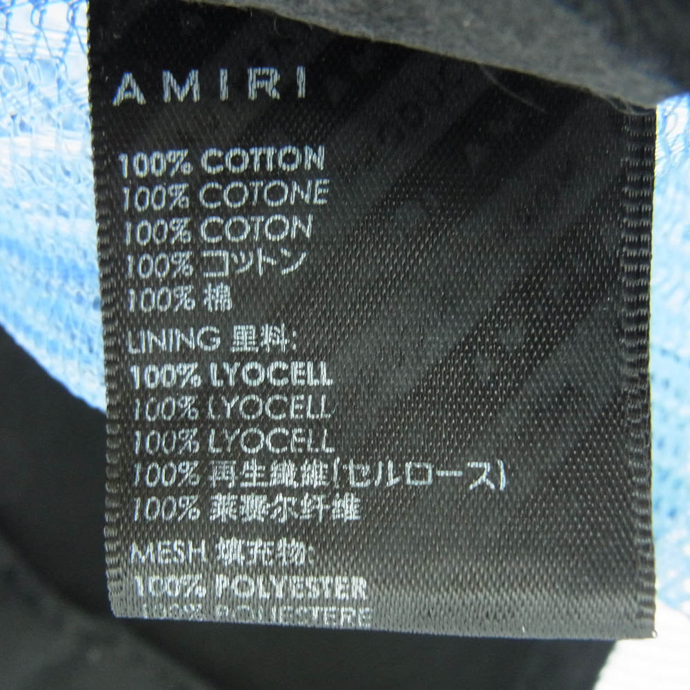 AMIRI アミリ SS23MAH002 MA TRACKER CAP MAロゴ刺繍 メッシュ トラッカー キャップ 帽子 ネイビー系【中古】