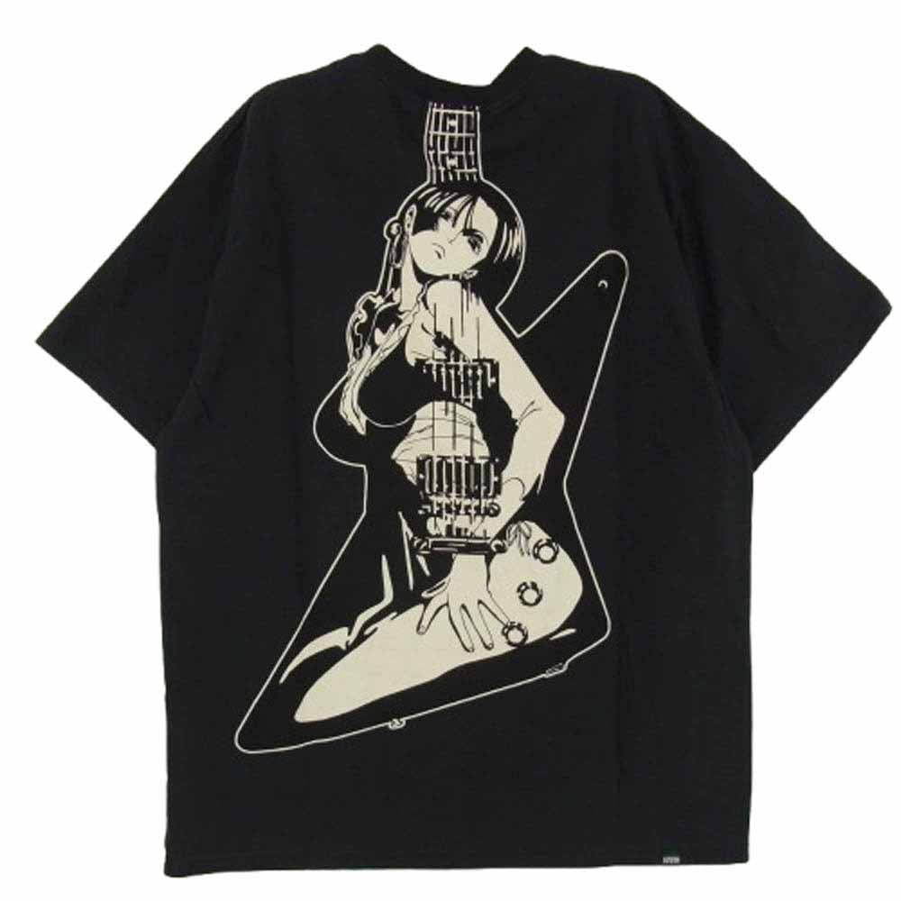 HYSTERIC GLAMOUR ヒステリックグラマー 25AW 02253CT14 × ONE PIECE ワンピース BOA HANCOCK ボアハンコック EXPLORER エクスプローラー 半袖 Tシャツ ブラック系 L【新古品】【未使用】【中古】
