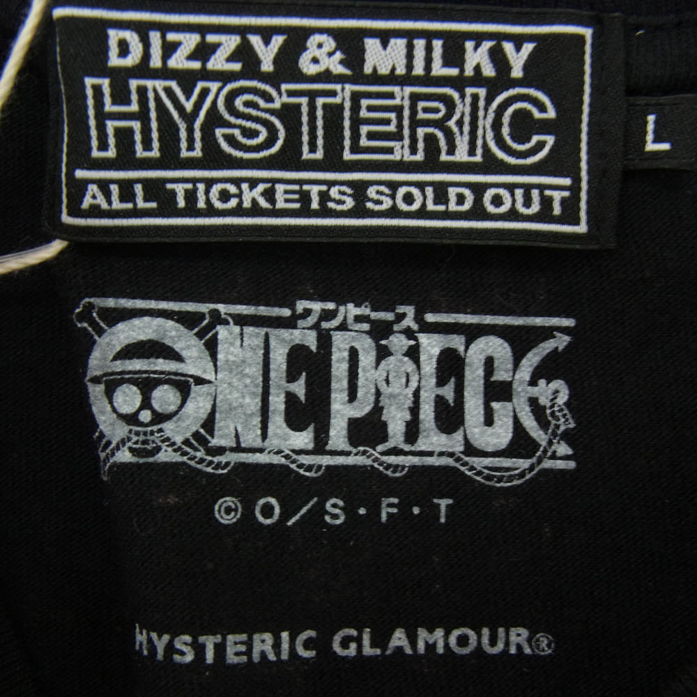 HYSTERIC GLAMOUR ヒステリックグラマー 25AW 02253CT14 × ONE PIECE ワンピース BOA HANCOCK ボアハンコック EXPLORER エクスプローラー 半袖 Tシャツ ブラック系 L【新古品】【未使用】【中古】