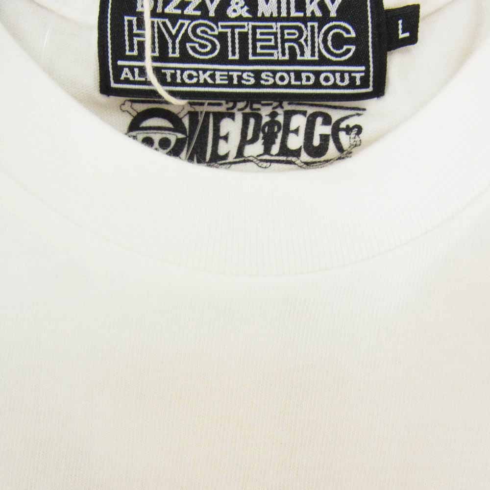 HYSTERIC GLAMOUR ヒステリックグラマー 25AW 02253CT12400 × ONE PIECE ワンピース NAMI ナミ プリント 半袖 Tシャツ ホワイト系 L【新古品】【未使用】【中古】
