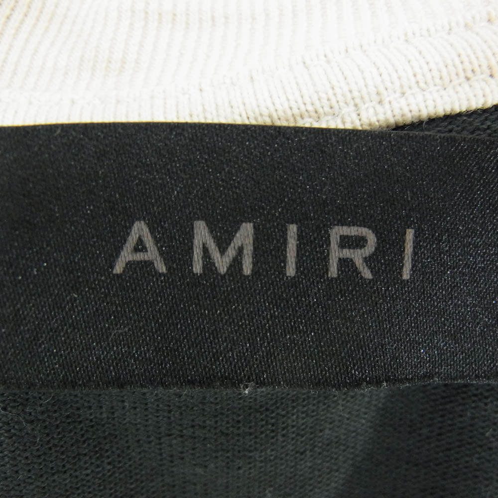 AMIRI アミリ AMJYTE1053 Vintage Long Sleeve Tee ヴィンテージ加工 レイヤード ロングスリーブ 長袖 Tシャツ スウェット ブラック系 M【中古】