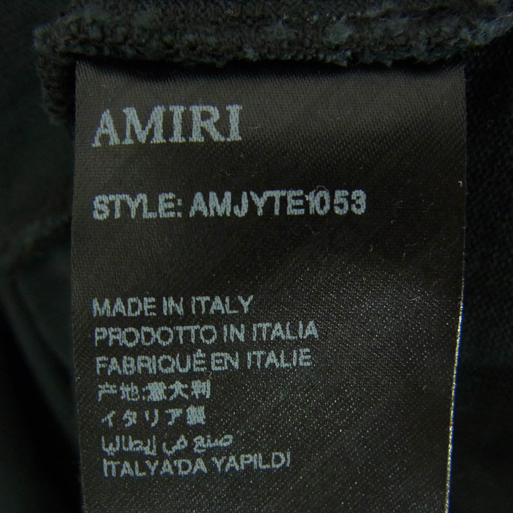 AMIRI アミリ AMJYTE1053 Vintage Long Sleeve Tee ヴィンテージ加工 レイヤード ロングスリーブ 長袖 Tシャツ スウェット ブラック系 M【中古】