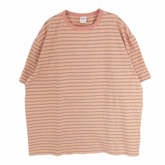 コネット ヘビーウェイト ボーダー Tシャツ 半袖カットソー サーモンピンク M【中古】