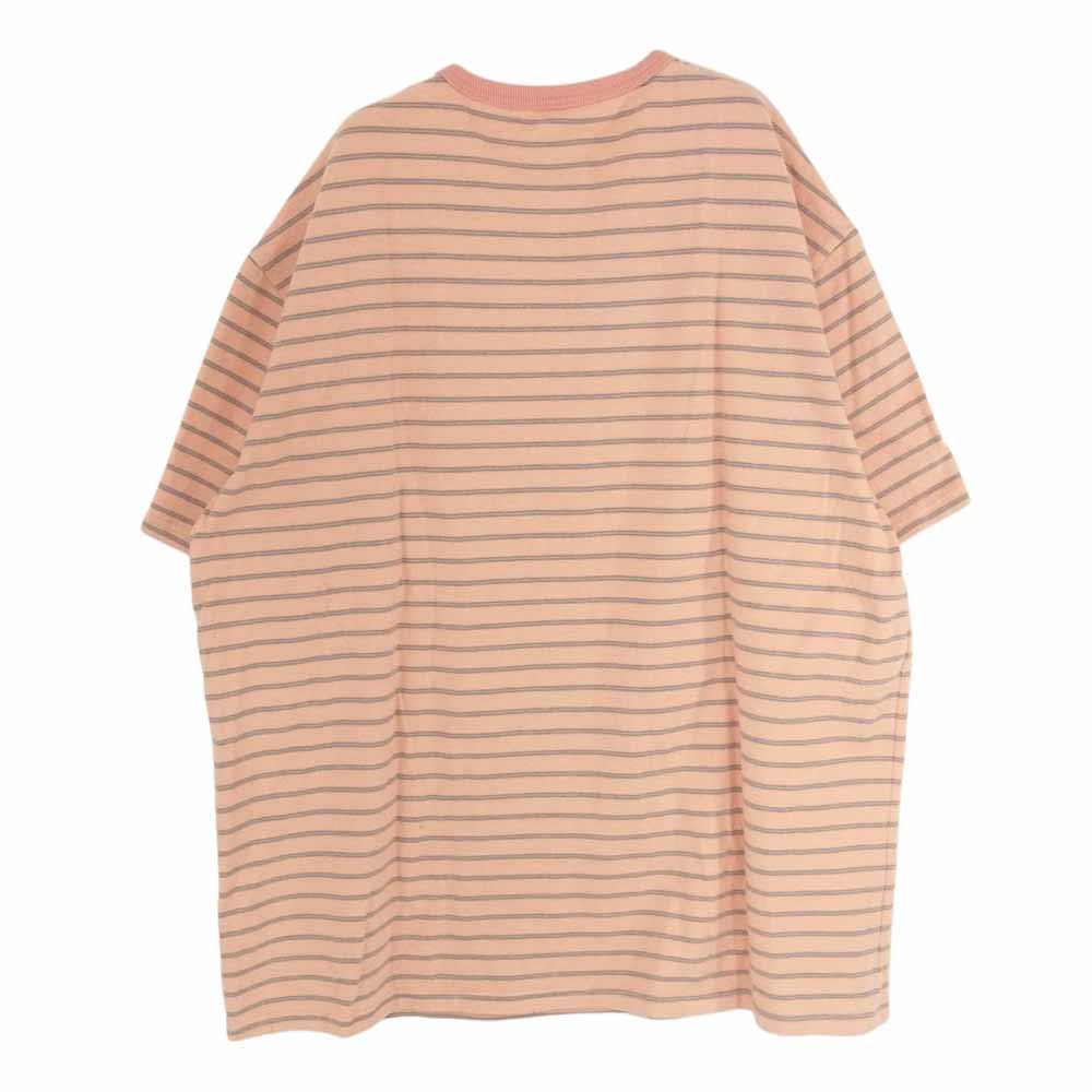 コネット ヘビーウェイト ボーダー Tシャツ 半袖カットソー サーモンピンク M【中古】