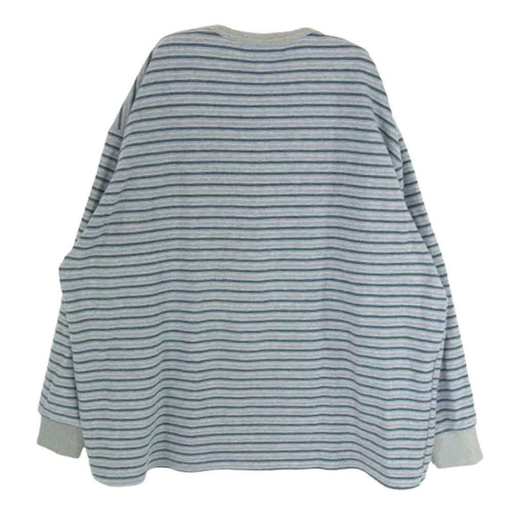 コネット 22AW Heavy Weight Comfortable Border LS Tee ヘビーウェイト ボーダー 長袖カットソー グレー系 2【中古】