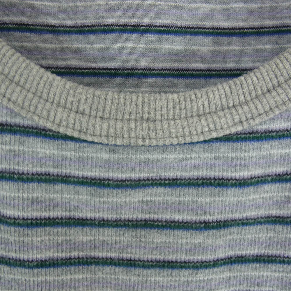 コネット 22AW Heavy Weight Comfortable Border LS Tee ヘビーウェイト ボーダー 長袖カットソー グレー系 2【中古】